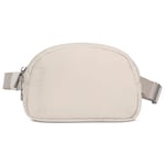 Expatrié Sac Banane Femme Beige - Milly - Petit Sac Ville en Nylon - Sac Ceinture avec Fermeture Éclair & Boucle Métallique - Sacoche Doudoune pour Festival & Sport - Crossbody Puffer Bag