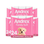 Andrex Toilet Rolls x144 Gentle Clean Fragrance-Free 2 Ply Toilet Paper Rolls