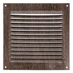 Amig - Grille de ventilation carrée en Aluminium | Grilles d'aération pour sortie d'air | Idéal pour plafond de cuisine et de salle de bain | Dimensions : 150 x 150 mm | Couleur: Wengue