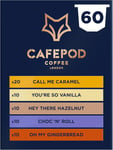 CafePod Flavoured Coffee Pods Nespresso Compatible Variety Pack 60 Aluminium