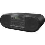 Panasonic RX-D550 Hifi Sound System with FM Radio, Portable speaker and CD player, 20W - Black