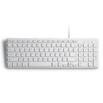 perixx PERIBOARD-213W Clavier USB Filaire et Silencieux - 36.7 x 12.1 x 1.8 cm - Design Compact avec pavé numérique - AZERTY Français - Blanc