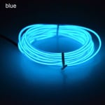 Batteridriven Led Glowstrip Neon slinga 3 Meter - Blå