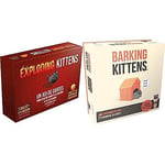 Asmodee | Lot 1 Jeu de Base Exploding Kittens Edition 2022 + 1 Extension Barking Kittens | Jeu de Société pour Enfants dès 7 Ans | Jeu de Cartes 2 à 5 Joueurs | 15 Min