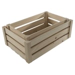 Nest of 2 Farm Shop Display Unit Unfinished Wooden Storage Crates | Medium Large