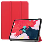 Etui Nouvel Apple Ipad Pro 11 M1 2021 4g/Lte / 5g Smartcover Pliable Rouge Avec Stand - Housse Coque De Protection New Ipad Pro 5 11 Pouces 2021 - Accessoires Tablette Pochette Xeptio : Exceptional Smart Case !