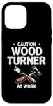 Coque pour iPhone 12 Pro Max Tour à bois Caution Tourneur à bois au travail