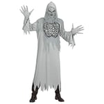 WIDMANN MILANO PARTY FASHION W, Déguisement Complet avec Robe, Capuche, Gants et Masque, Taille XL, Couleur Grise mystérieuse, Parfait pour Halloween et Autres fêtes costumées, 11011729, Gris