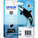 Epson T7607 - 26 ml - noir clair - originale - blister - cartouche d'encre - pour SureColor P600, SC-P600