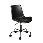 Kontorsstol Maya office, vintage black, svart bas