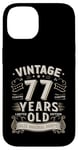 Coque pour iPhone 14 Vintage Legend 77 Years Old Limited Edition Men Women Bday