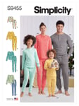 Simplicity Misses' Men's and Children's Knit Pants and Top Sewing Pattern, S9455A