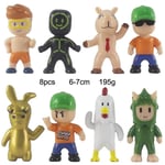 Pvc Stumble Guy Battle Game Characters Modell Juguetes Stumble Guys Anime Action & Toy Figures Set För Barn Födelsedag[DB] C 8pcs