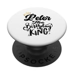 Peter The Birthday King Chemise d'anniversaire pour homme, garçon, adolescent PopSockets PopGrip Adhésif