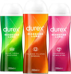 Durex 2 in 1 Massage Lube, Aloe Vera, (Pack of 2, 400Ml), Water Based Lube