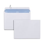 Raja Enveloppe Premium - format C5 162 x 229 mm sans fenêtre fermeture auto-adhésive papier vélin 90g blanche