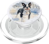 Happy Boston Terrier Puppy Aventure en plein air dans la PopSockets PopGrip pour MagSafe