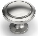 Lot de 12 Bouton de Meuble Bouton Porte Cuisine Rond Boutons de Porte Alliage de Zinc Bouton Porte Placard Nickel Brossé Bouton Porte Poignée Cuisine