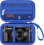 Étui Portable pour Canon PowerShot G7X/G7X Mark II/G7 X Mark III/G9 X Mark III Appareil Photo Numérique D'enregistrement Vidéo 4K,Appareil Photo de Streaming Vidéo Sac de Voyage. Bleu