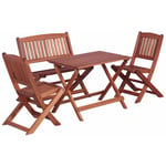 Maison Chic - Ensemble Table et Chaise de Jardin Salon de jardin 4 pcs pour enfants Eucalyptus 46153