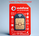 Vodafone Pay As You Go Sim Card PAYG Calls Text WiFi DATA SIM Fits All Phone NEW