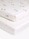 John Lewis Sweet Dreams Fitted Baby Sheet, Pack of 2