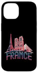 Coque pour iPhone 14 France Paris Tour Eiffel Bonjour