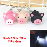 Pig battery No USB Mini lampe de poche à LED, torche étanche, Rechargeable par USB, porte-clés, lumière d'urgence ""Nipseyteko