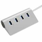 USB 3.0 Premium Aluminum 4 Port USB Hub For iMac MacBook Mac Mini PC Laptop 5gbp