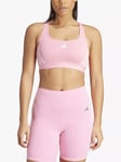 adidas Powereact Train Medium Support 3 Stripes Sports Bra