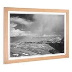 Big Box Art Framed Print of Ansel Adams Rocky Mountain National Park Colorado 5 Design | Wall Art Picture| Home Decor for Kitchen, Living Room, Bedroom, Office, Oak, A2 / 24.5x18 Inch / 62x45cm