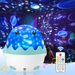 Linghhang - Bleu) Projecteur d'étoiles, lumière de projecteur d'étoiles, veilleuse musicale rotative à 360 °, 13 films enfants veilleuse led bébé