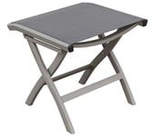 Dehner Tabouret/Repose-Pieds Colmar, Pliable, env. 47 x 40 x 42 cm, Textile/Aluminium, Anthracite