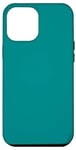 Coque pour iPhone 12 Pro Max Couleur bleu sarcelle simple