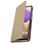 Folio Case for Samsung Galaxy A33 5G Magnetic Cover Card-holder Stand Gold