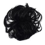 Real Thick Messy Hair Large Scrunchie Wrap On Chignon Bun Natura Dark Brown