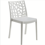 Chaise Polypropylène Chaises Bar Restaurant Jardin Intérieur Extérieur Blanc MTX