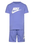 Nike Nkn Club Tee & Short Set Blå