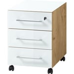 Caisson de bureau moderne Monza Blanc/chêne GW-MONTERIA blc/chêne : caisson