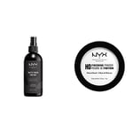NYX Professional Makeup Spray Fixateur de Maquillage, Fini Mat, Format Maxi 180 mL & Poudre de Finition Compacte Perfectrice de Teint High Definition, Finit Mat, Teinte : Translucide