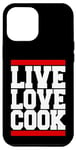 Coque pour iPhone 13 Pro Max Live Kitchen Love Cook Toque de chef 5 étoiles Cuisine