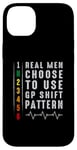 iPhone 14 Plus Real Men Use RACE Shift Pattern Tee - Motorcycle Gear Shift Case