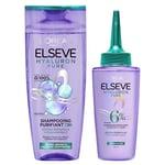 L'OREAL PARIS - Elseve Hyaluron Pure - Routine cheveux gras - Shampooing et Sérum Purifiants - Complexe aux Acides Salicylique et Hyaluronique - 300ml et 102ml