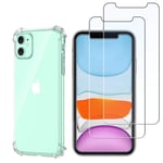 Coque Antichoc Pour Iphone 11 Et 2 Verres Trempé Film Protection Ecran Phonillico®