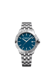 Raymond Weil Men's Tango 41 Date Bracelet Strap Watch, Silver/Blue