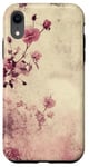 Coque pour iPhone XR Rose grunge douce subtile florale vintage