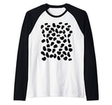 Dalmatian Dog Spots Animal Print Halloween Party Costume Raglan Baseball Tee