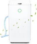 Deshumidificateur D Air Électrique Silencieux 12 L/24 H, Minuteur 24 H, 3 Modes, Déshumidification Automatique, Drainage Continu, Controle De L'Humidité - Idéal Pour La Maison, L'Appartement, La Cave