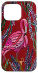 Coque pour iPhone 16 Pro Protective Phone Case with flamingo cage flower design