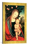 Kunst für Alle 'Image encadrée de Lucas Cranach l'Ancien La Madonna sous Un Pommier Impression d'art dans Le Cadre de Haute qualité Photos Fait Main, 40 x 60 cm, Doré Raya